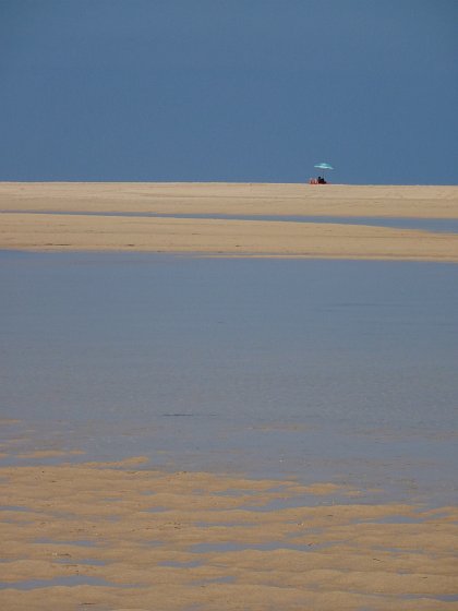 Beach umbrella at Sotavento lagoon