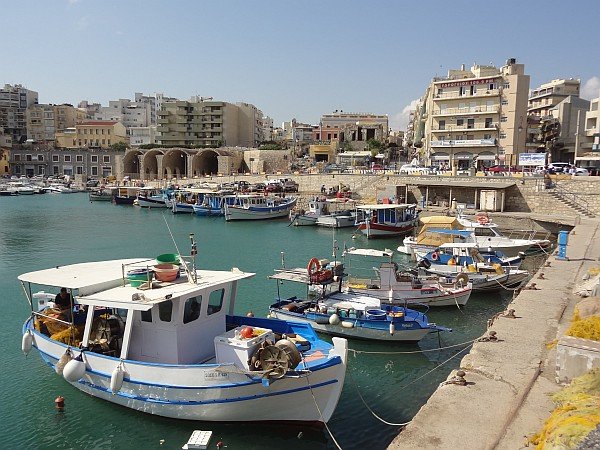Fishing boats in Heraklion old harbour