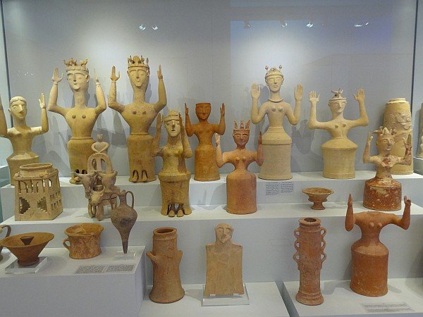 Terracotta Statues Of Goddesses From Karphi