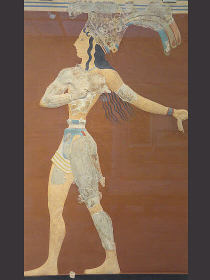 Prince of Lilies fresco from Knossos<