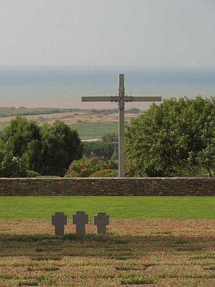 View from German war cemetery towards coast