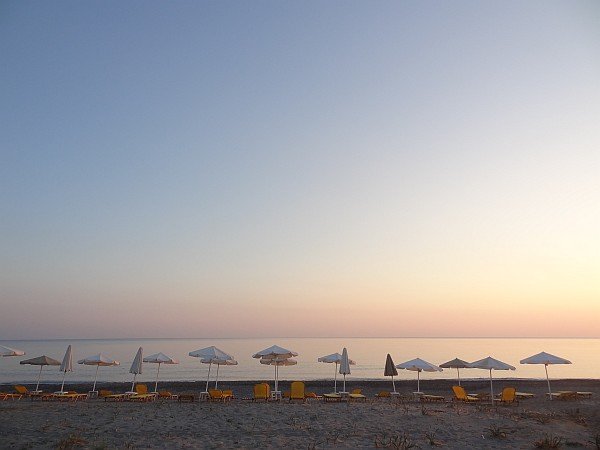 Asterion hotel beach after sunrise