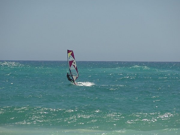 Wind surfer near Corralejo