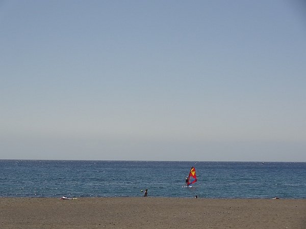 Wind surfer at Las Playitas beach