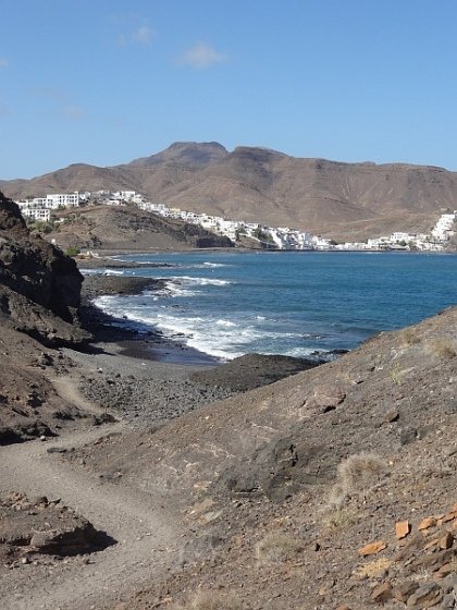 Las Playitas village from coastal footpath