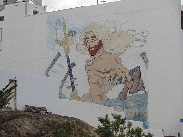 Wall mural at house in Gran Tarajal