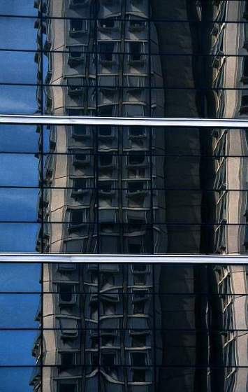 Reflection in University of Leicester Library