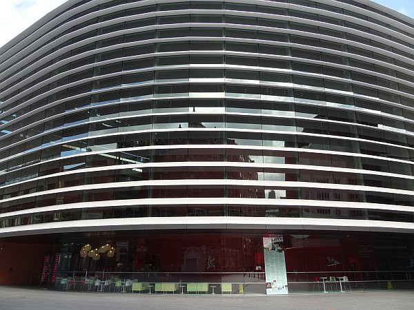 Curve Theatre from Orton Place