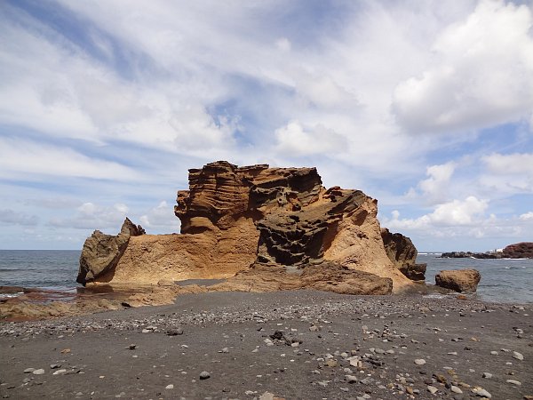 Eroded rock at El Golfo coast