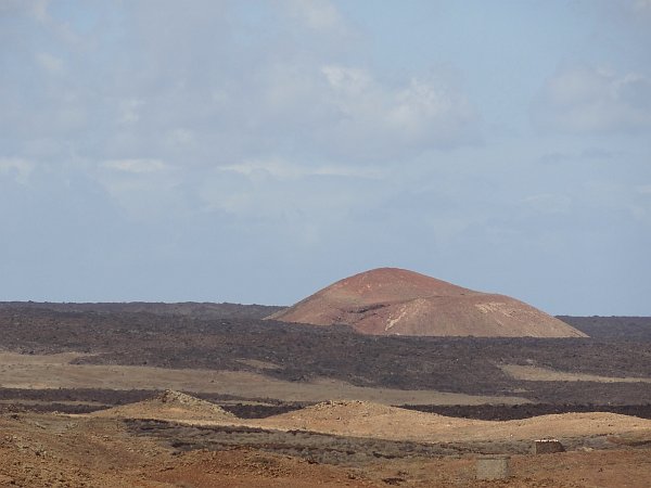 Volcanoe (Montana Bermeja) in lava field
