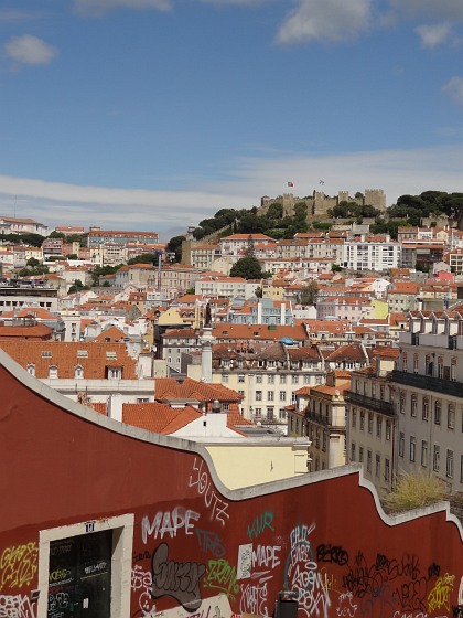 Castelo de Sao Jorge from near Santa Justa Lift