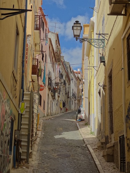 Narrow street in Lisbon