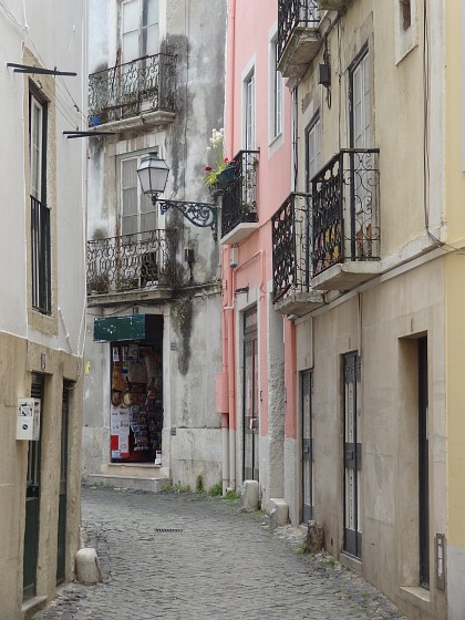 Narrow street in Lisbon