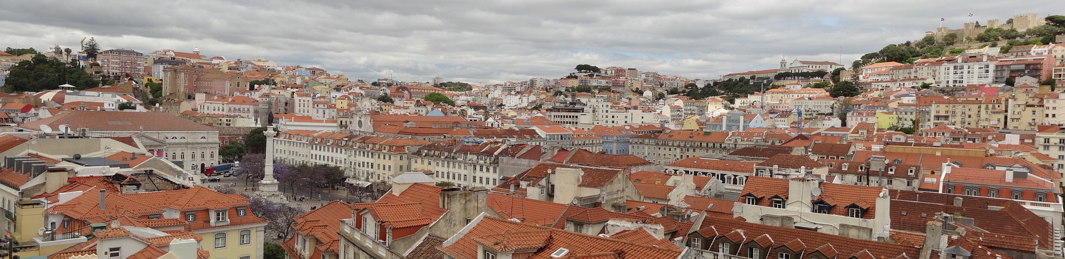 Panorama of Lisbon from near Santa Justa Lift