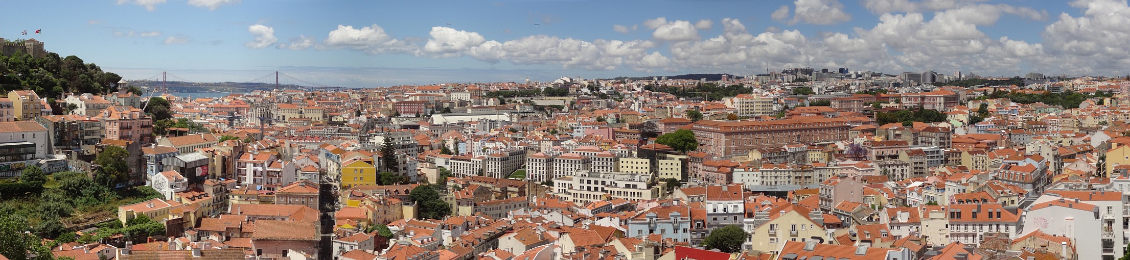 Panorama of Lisbon from from Miradouro (viewpoint) da Graça