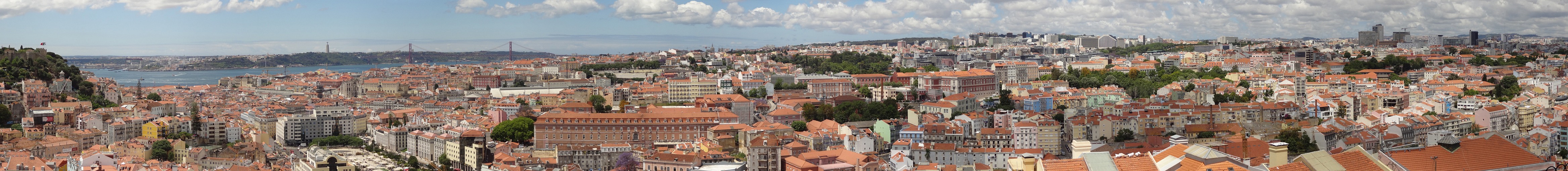 Panorama of Lisbon from Miradouro (viewpoint) da Senhora do Monte