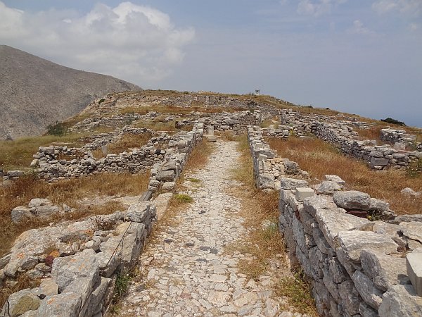 Ruins of Ancient Thera on top of Mesa Vouno