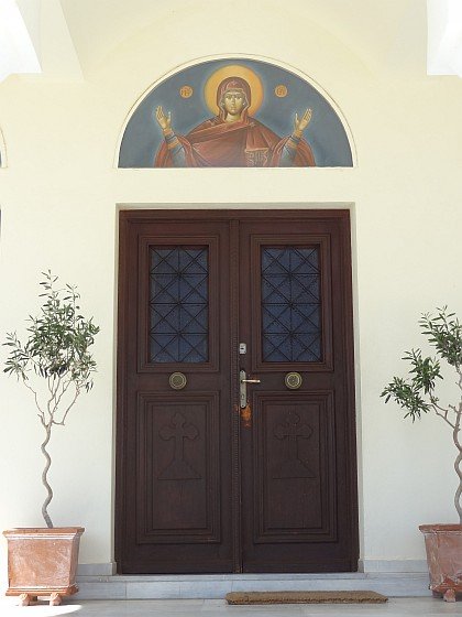 Entrance to Orthodox Church in Emporio