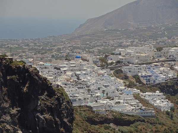 Firostefani and Fira as seen from Imerovigli