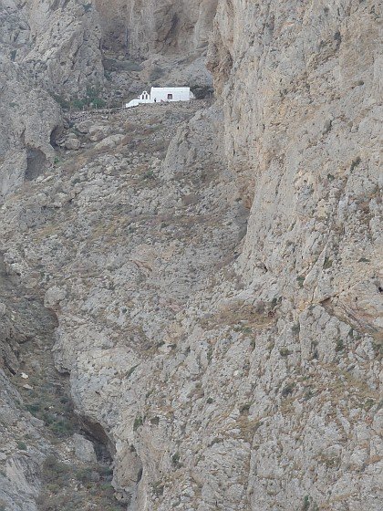 Chapel of Panagia Katefiani built into Mesa Vouna mountain
