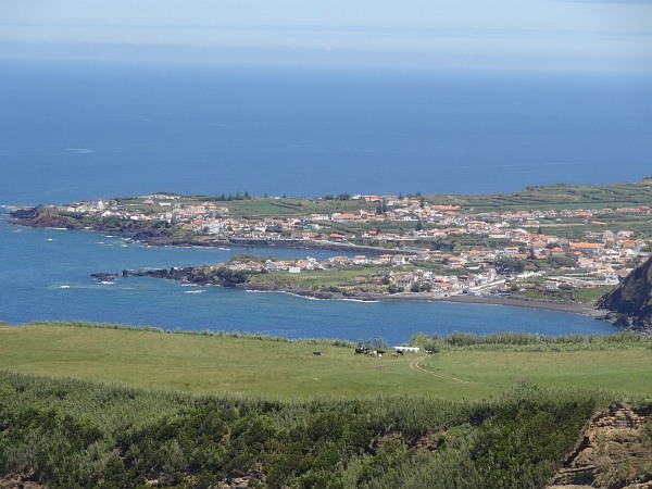 Telephoto shot of Mosteiros from Miradouro (viewpoint) da Ponta do Escalvado