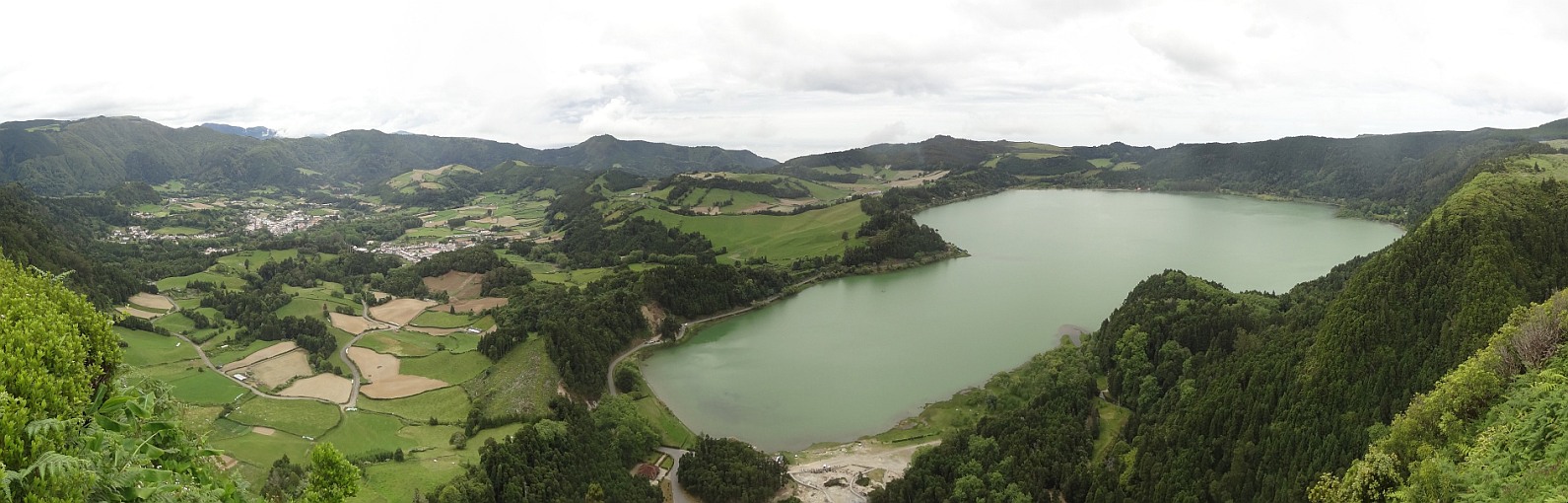 Panorama of Lake Furnas, São Miguel