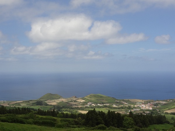 Coastal landscape near Ginetes seen from Sete Cidades crater rim
