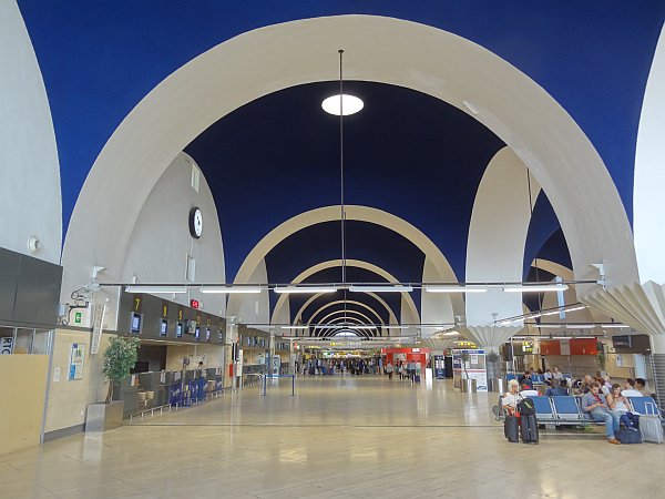 Departure hall at San Pablo (Seville) airport